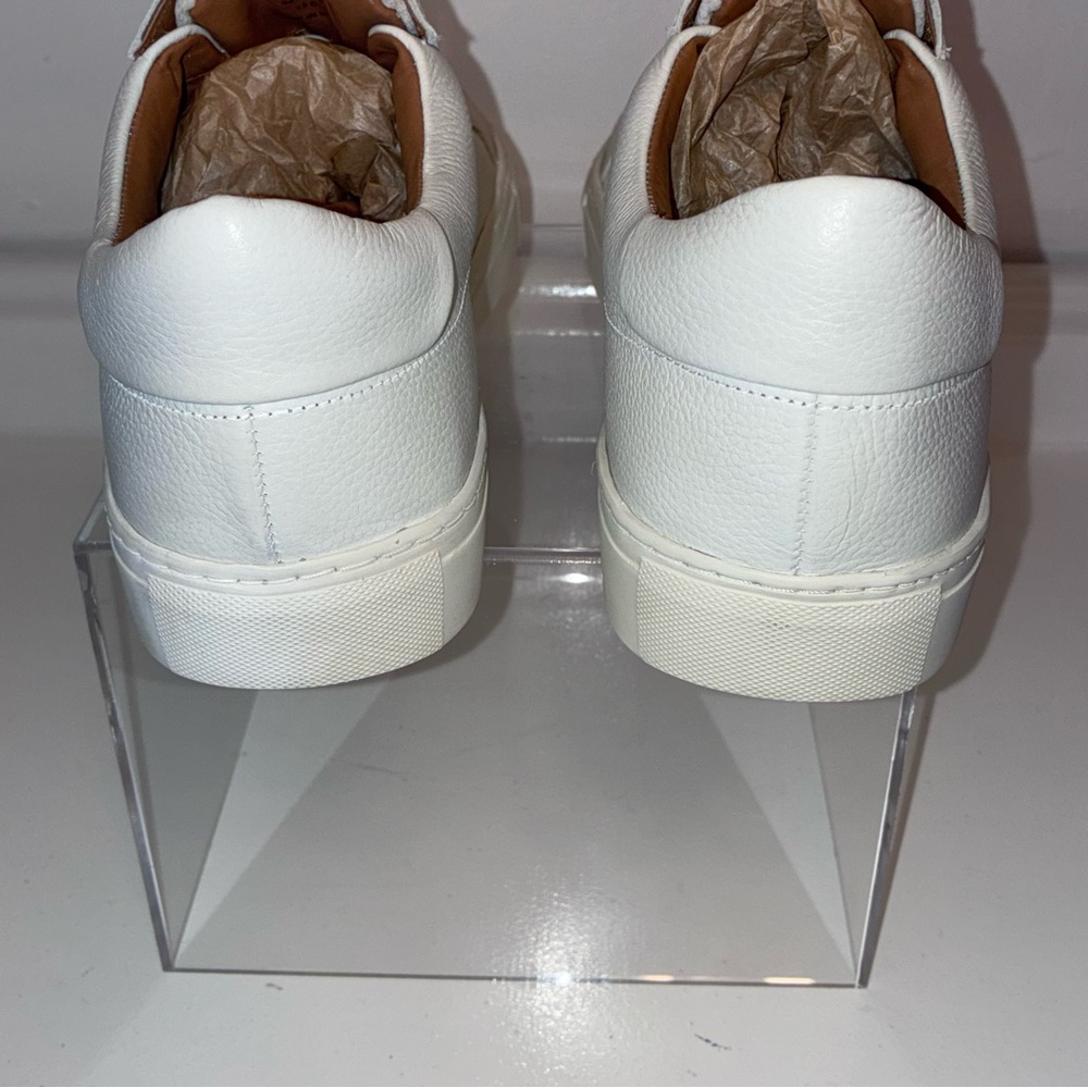 Allen Edmonds White Fisher Mix Leather Sneakers Sz 12 - Picture 4 of 10